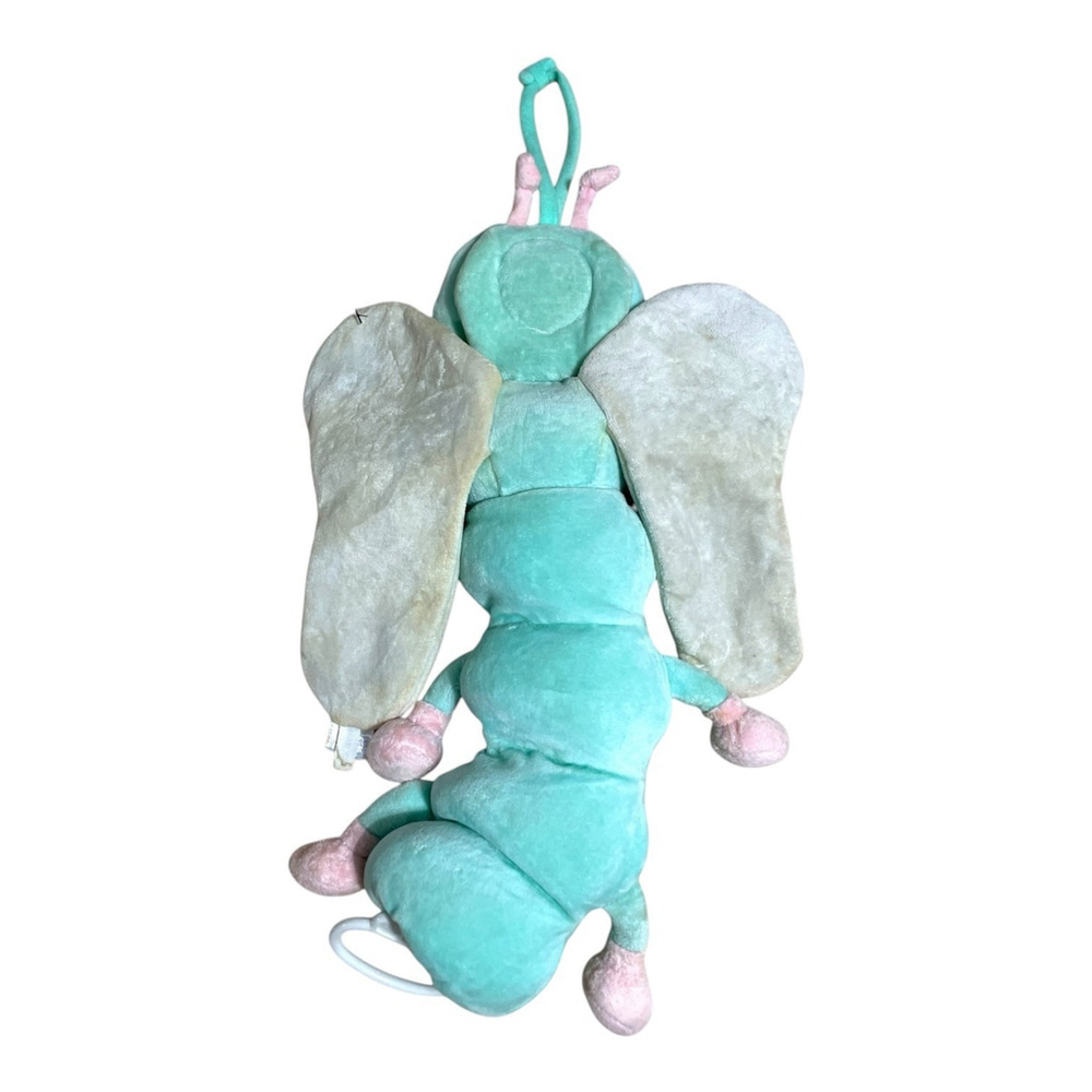 Vintage First Peek Musical Butterfly Plush Hanging Pull Toy FAO Schwarz Tag READ - Picture 7 of 16